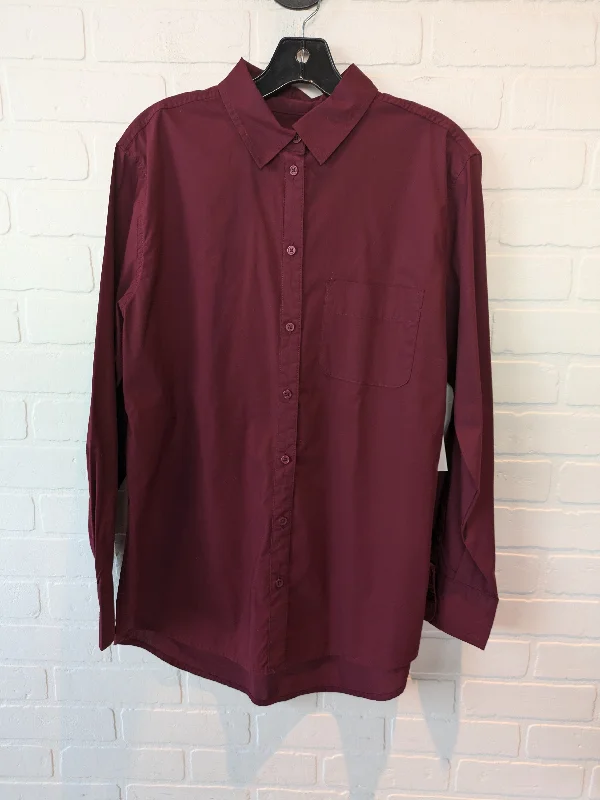 Top Long Sleeve By A New Day In Red, Size: M Casual Men's Short