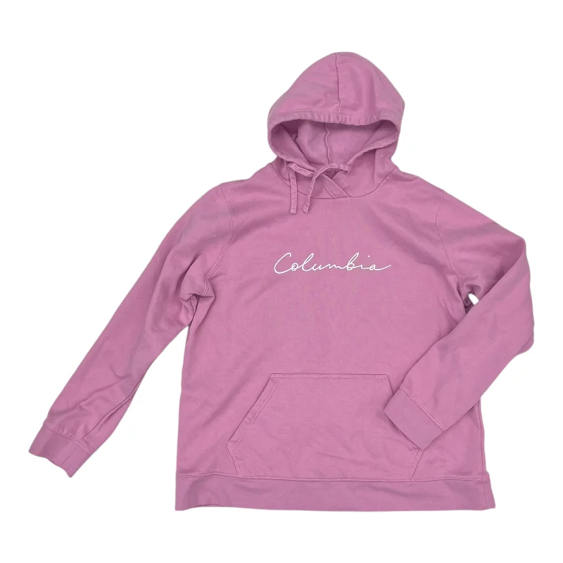 Athletic Sweatshirt Hoodie By Columbia In Pink, Size:Xl Streetwear Style