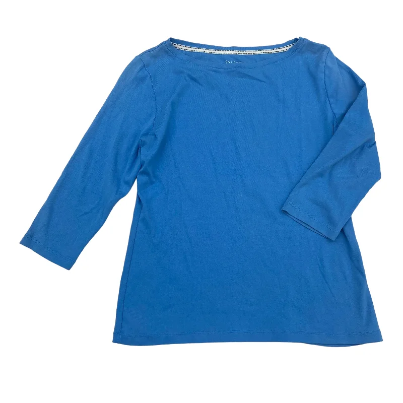 BLUE TOP 3/4 SLEEVE by TALBOTS Size:M Athletic Men's High