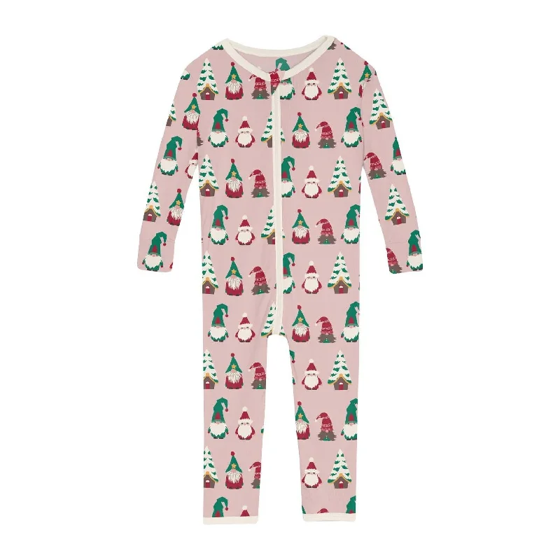 Girl's Print Convertible Sleeper With Zipper In Baby Rose Gnomes Masculine Men's 