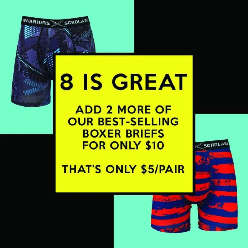 8 Is Great 2 Pack - Trunks Dapper Men's Bow