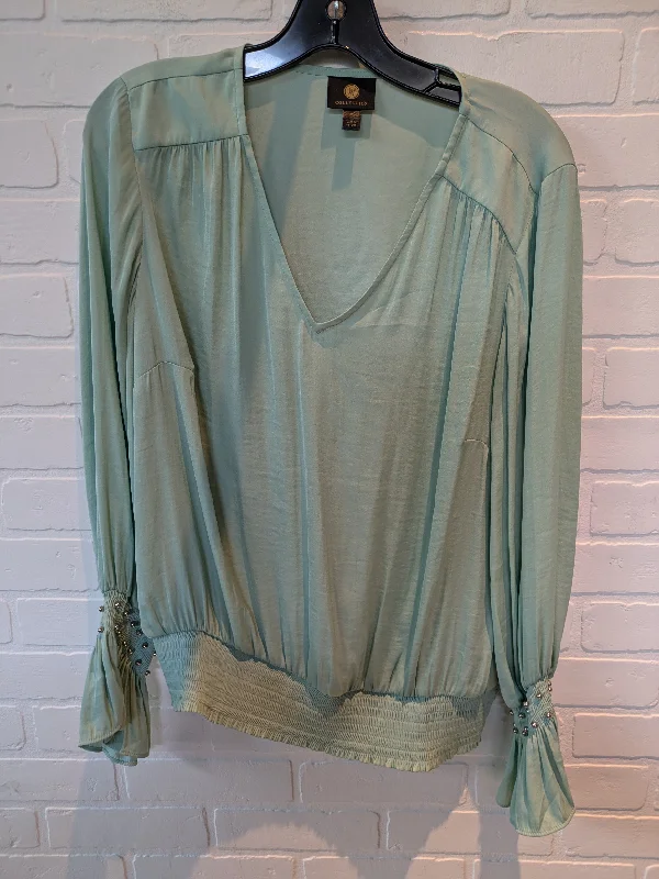 Green Top Long Sleeve Jm Collections, Size M Earthy Men's Hemp