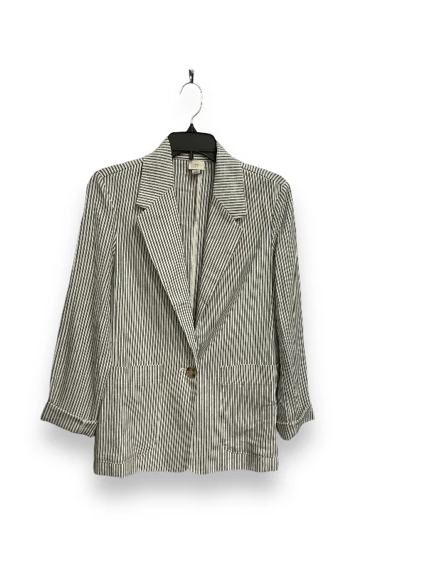 Blazer By A New Day In Striped Pattern, Size: Xs Beach