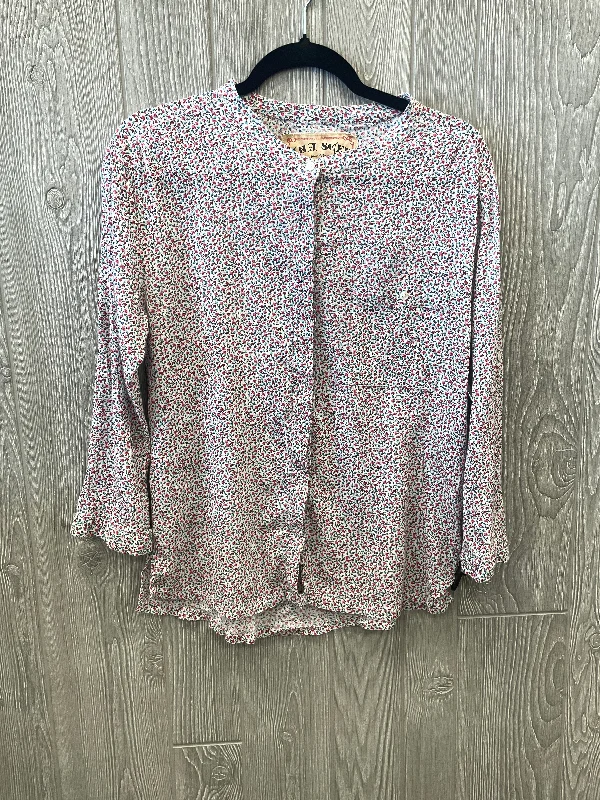 Top Long Sleeve By Clothes Mentor In Floral Print, Size: M Casual Men's Short