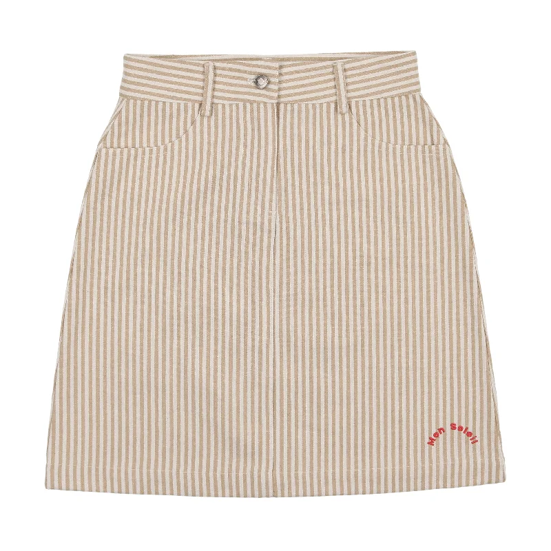 Coco Blanc Jean Striped Skirt Laid