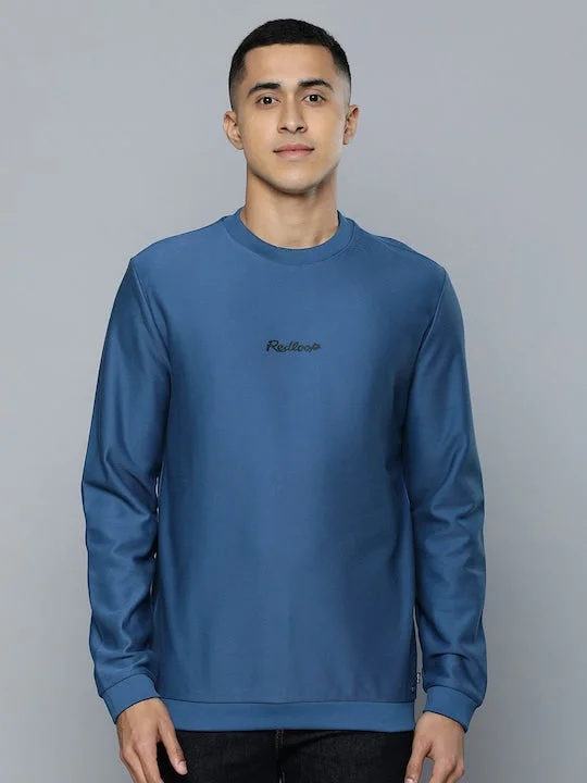 Men's Solid Crew Neck Sweatshirt Elegant Men's Cashmere