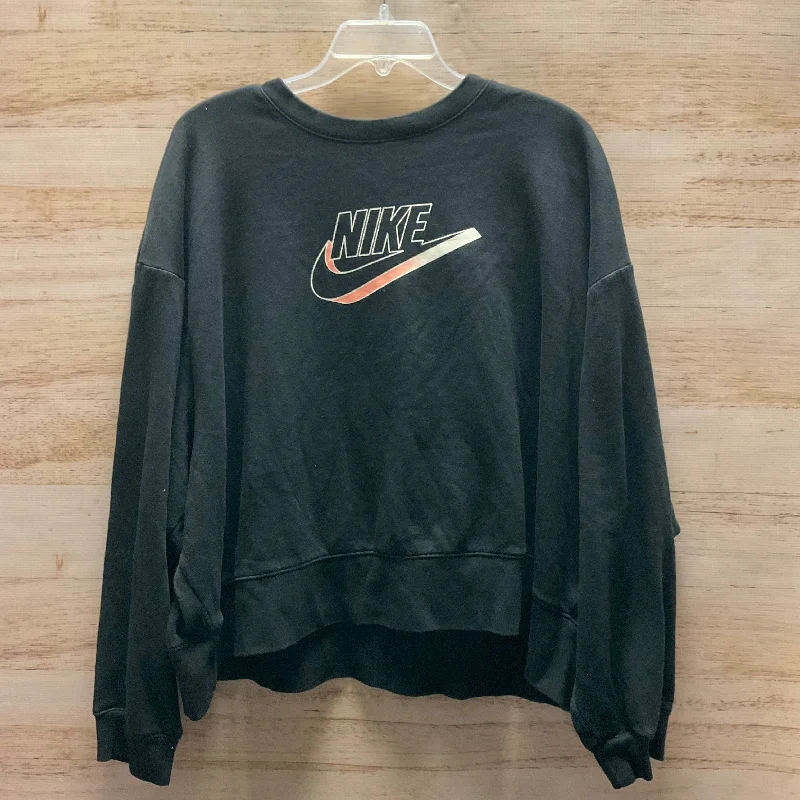 Athletic Sweatshirt Crewneck By Nike Apparel In Black, Size: 2x Polished Men's Silk