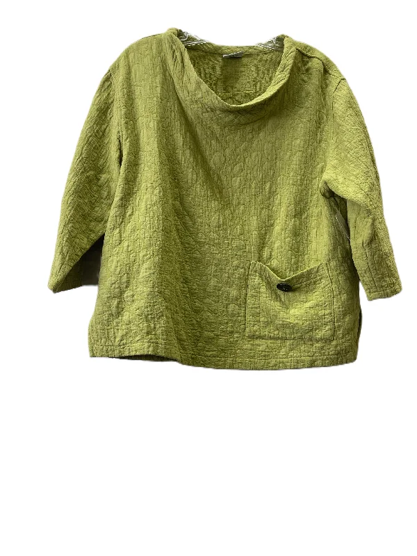 Top Long Sleeve By color me cotton In Green, Size: M Streetwear Style