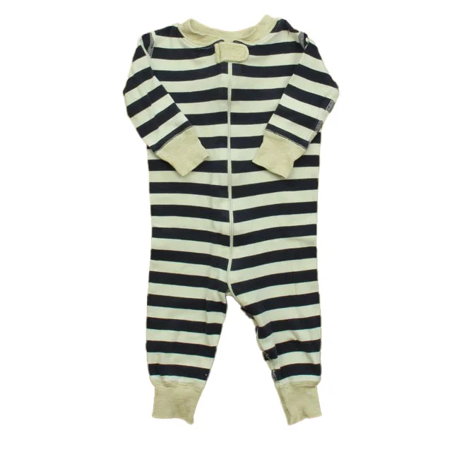 Hanna Andersson Boys Gray Stripe 1-piece Non-footed Pajamas Modern Men's Geometric