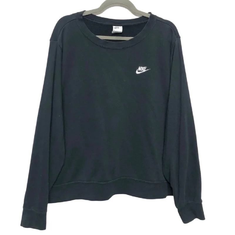 Sweatshirt Crewneck By Nike Apparel In Black, Size:2X Casual Men's Loose