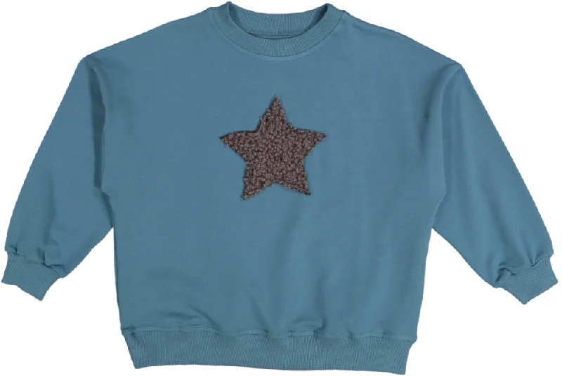 M4B.5.1-CLASSIC BLOUSE-BLUE/BROWN STAR Business