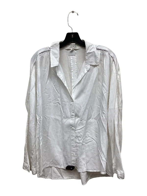 Top Long Sleeve By Cloth & Stone In White, Size: L Tough Men's Tactical