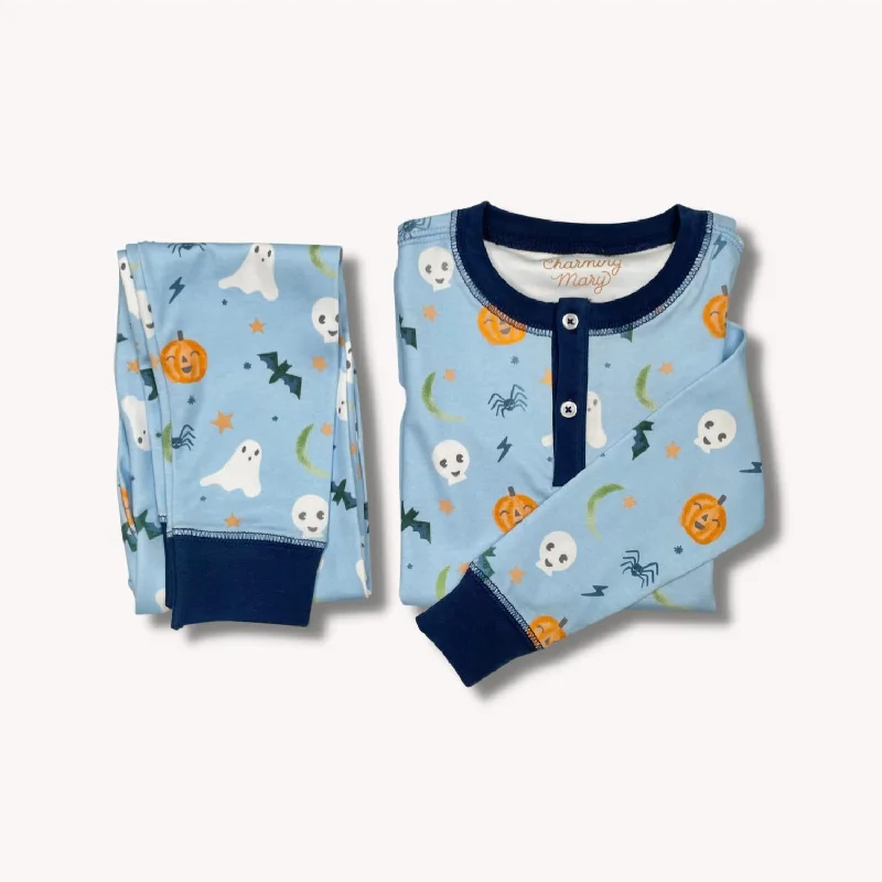 Kids Rhett Long Sleeve Pj In Blue Modern Men's 