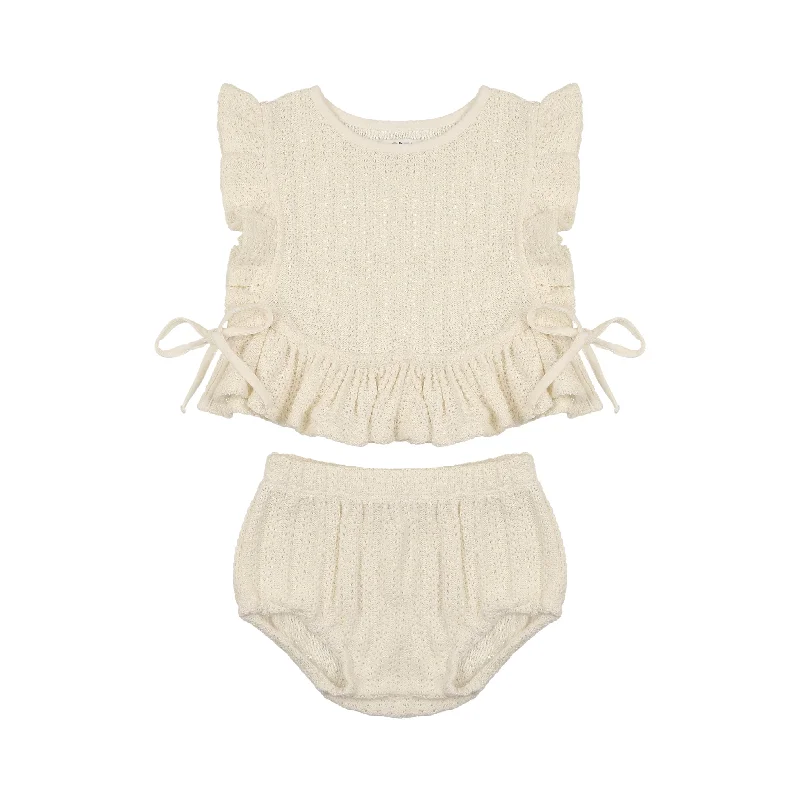 Coco Blanc Ruffle Set Streetwear Style