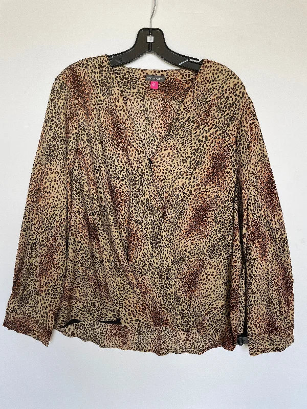 Animal Print Top Long Sleeve Vince Camuto, Size Xxl Modern Men's 