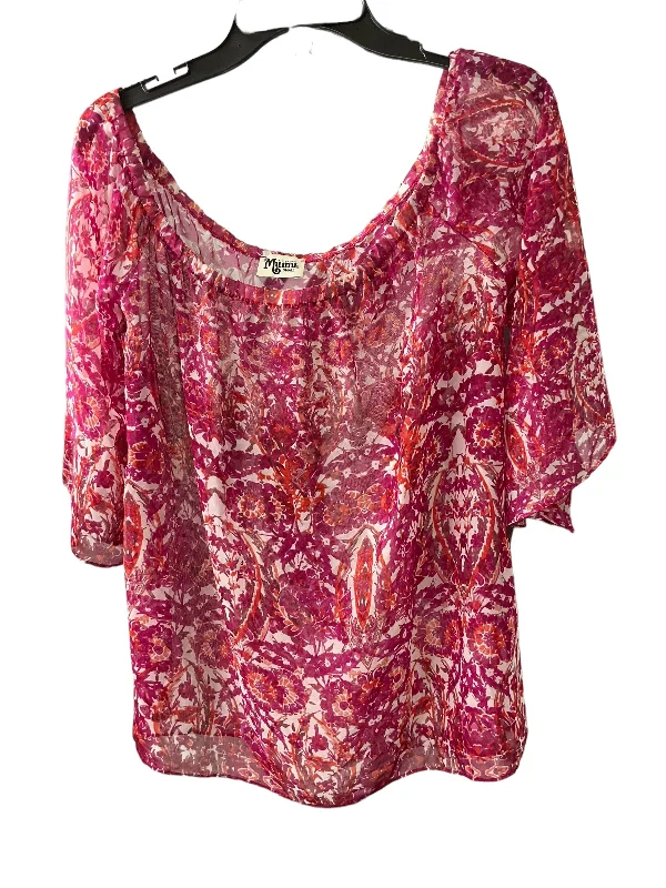 Top 3/4 Sleeve By Show Me Your Mumu In Pink, Size: S Traditional Men's Wool