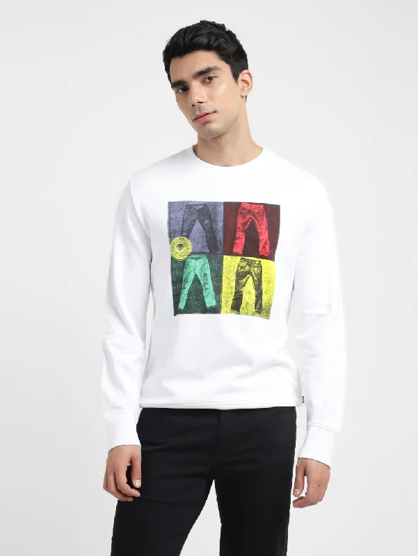 Men's Graphic Print Crew Neck Sweatshirt Masculine Men's 