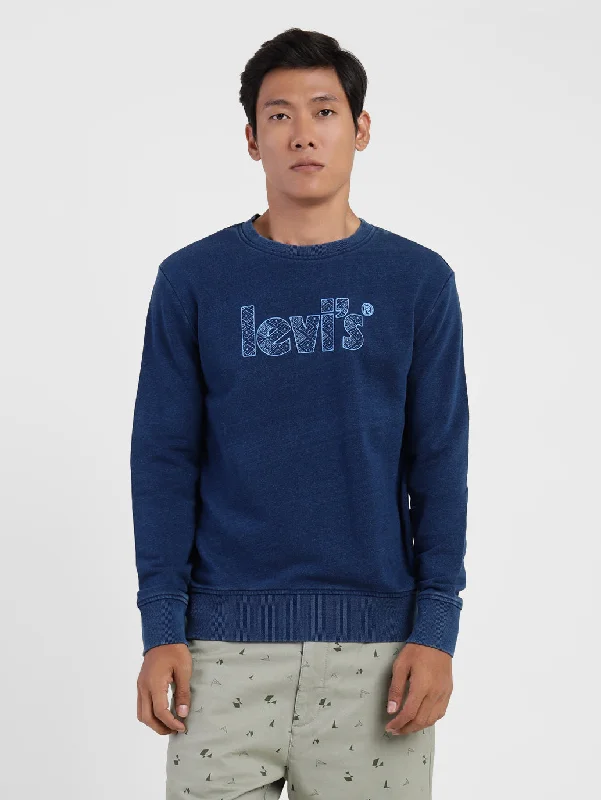 Men's Brand Logo Crew Neck Sweatshirt Earthy Men's Hemp