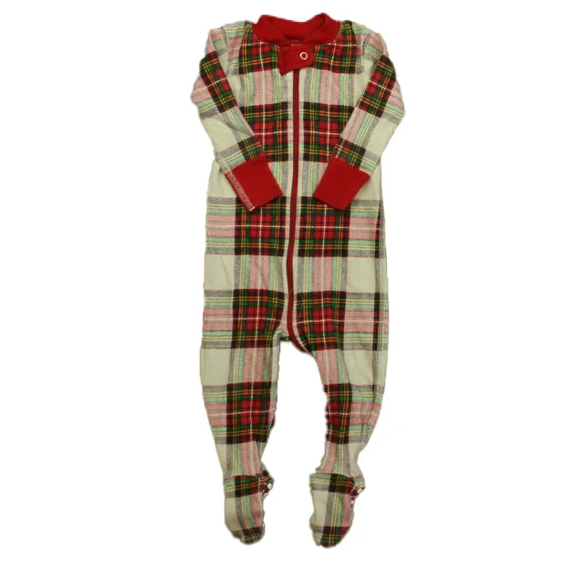 Hanna Andersson Unisex Red Plaid 1-piece footed Pajamas Bold Men's Statement