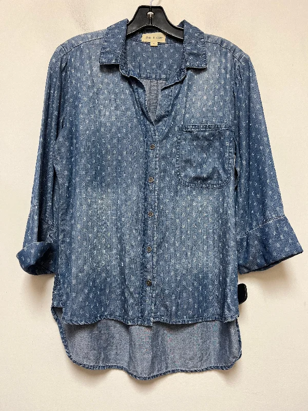 Blue Denim Top Long Sleeve Cloth & Stone, Size S Cozy Men's Winter