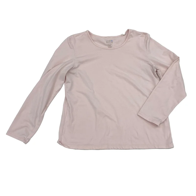 PINK TOP LS BASIC by CROFT AND BARROW Size:S Dapper Men's 1920S