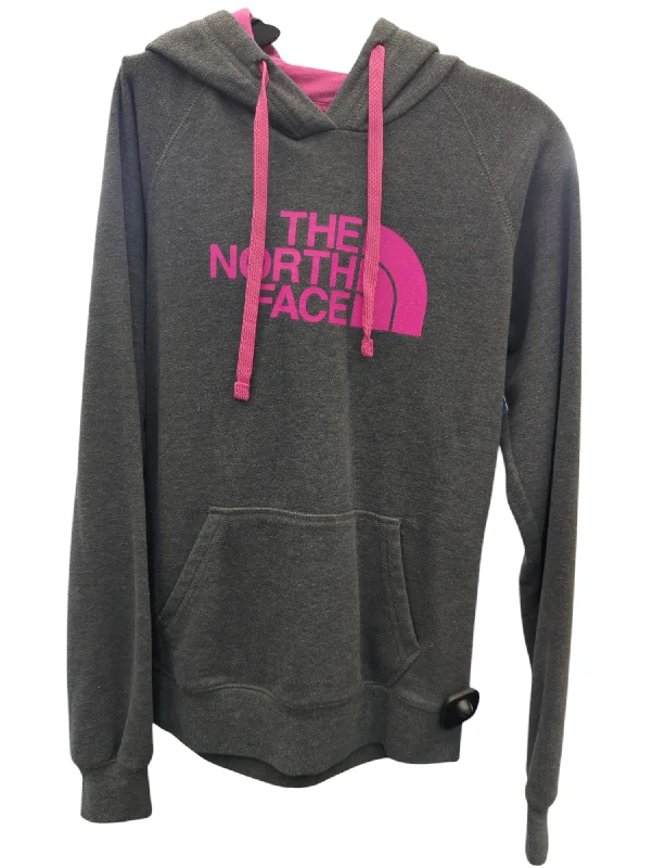 Athletic Sweatshirt Hoodie By The North Face In Grey, Size: S Laid