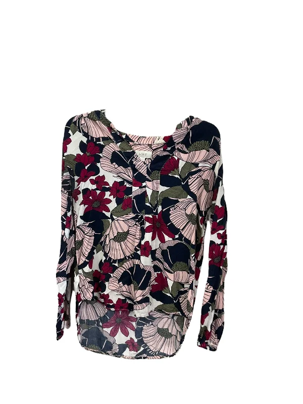 Top Long Sleeve By Loft In Floral Print, Size: S Earthy Men's Sustainable 