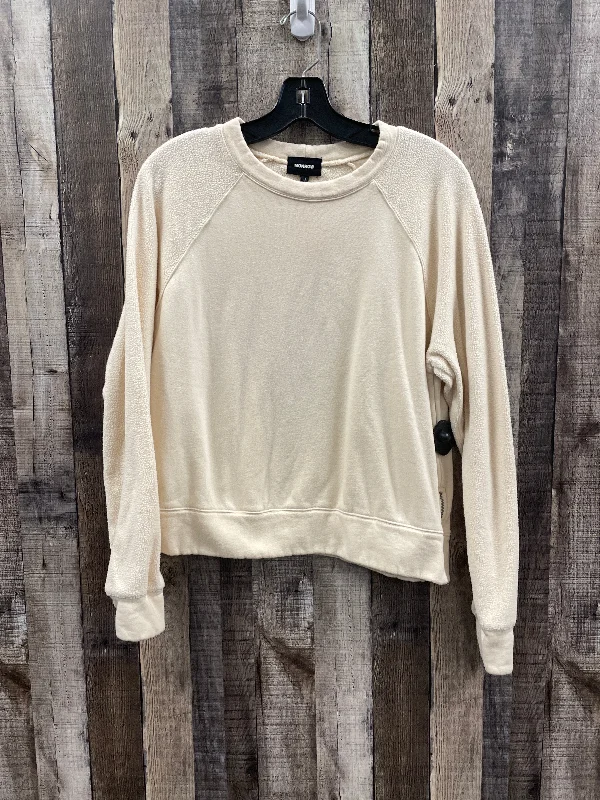 Sweatshirt Crewneck By Cme In Cream, Size: S Unique Men's Upcycled