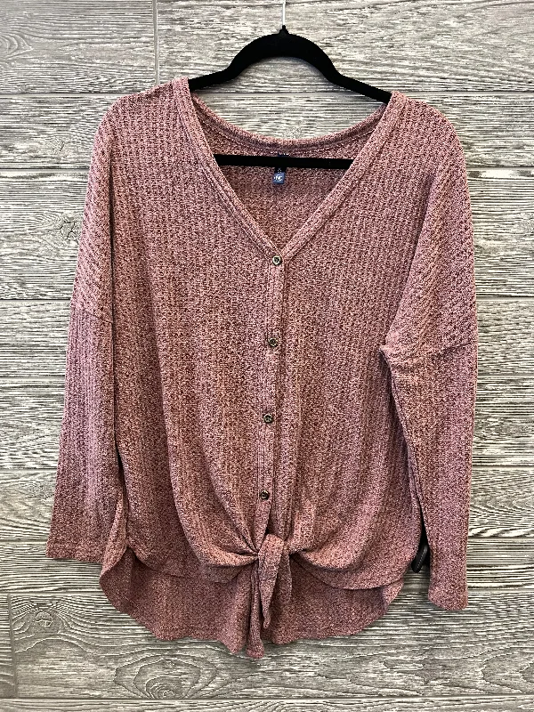 Top Long Sleeve By Clothes Mentor In Mauve, Size: M Masculine Men's 