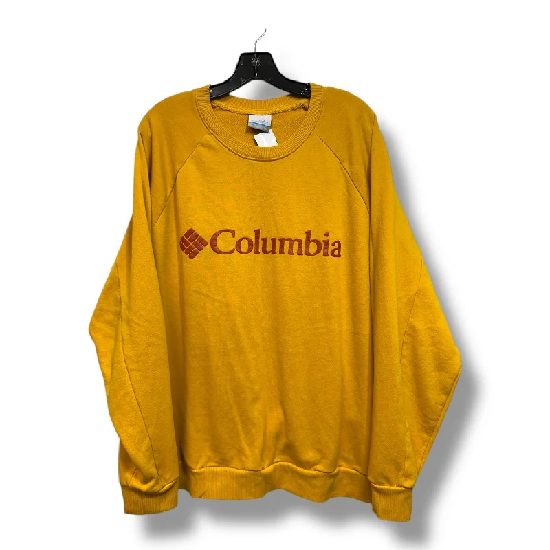 Athletic Sweatshirt Crewneck By Columbia In Yellow, Size: 1x Cclassic Men's Tweed