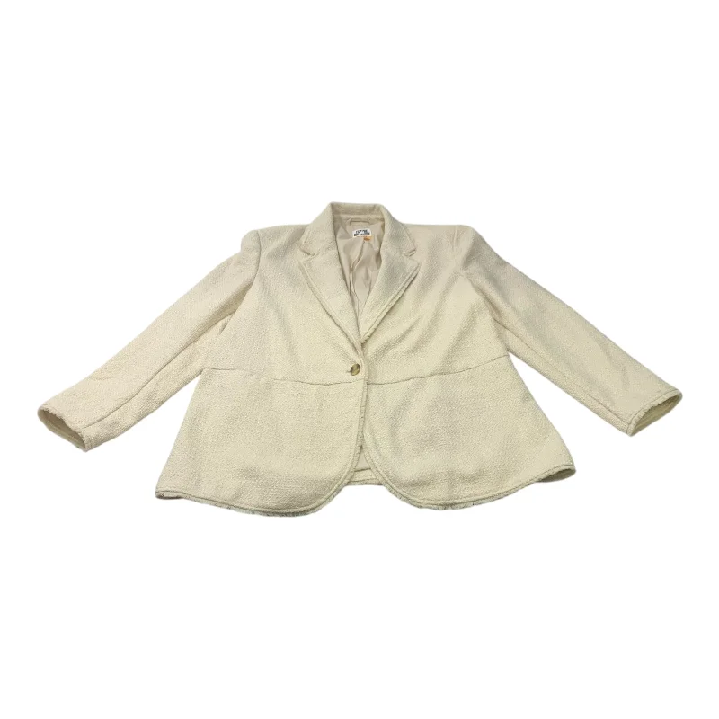 Blazer By Future Collective In Cream, Size: L Polished Men's Silk