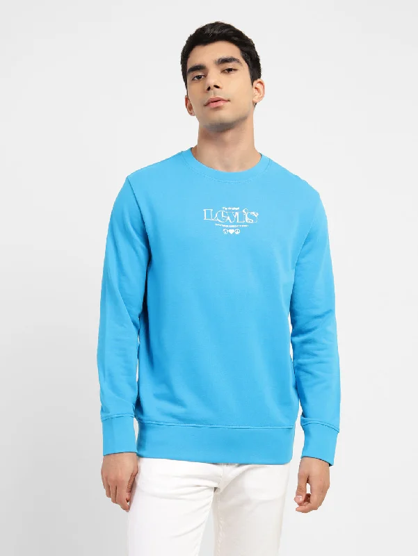 Men's Brand Logo Crew Neck Sweatshirt Trendy Men's Oversized