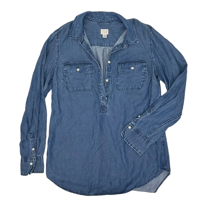 BLUE DENIM TOP LS by A NEW DAY Size:M Street