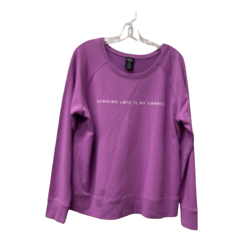 Sweatshirt Crewneck By Reebok In Purple, Size:Xl Lumberjack