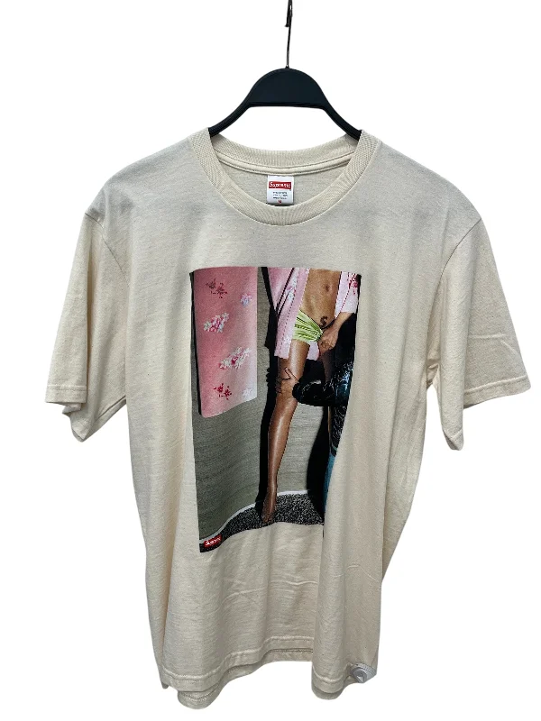 Supreme/T-Shirt/M/Cotton/CRM/MODEL T SHIRT GRAPHIC PRINT Polished Men's Satin