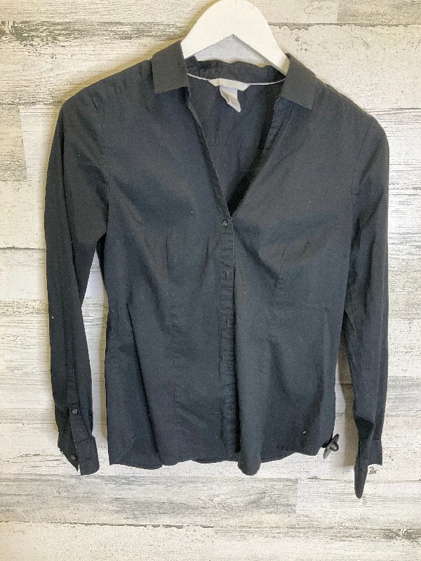 Top Long Sleeve By H&m In Black, Size: M Lumberjack