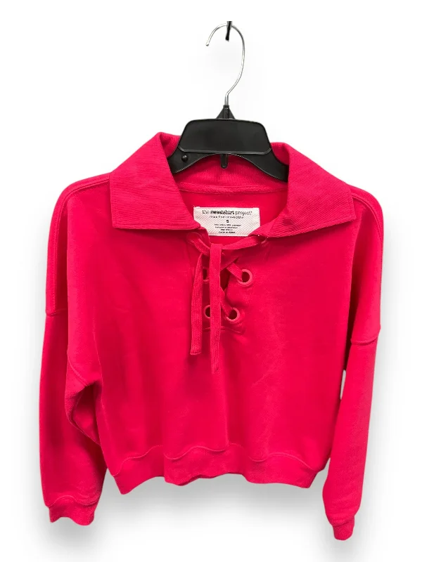 Sweatshirt Collar By Clothes Mentor In Pink, Size: S Tailored