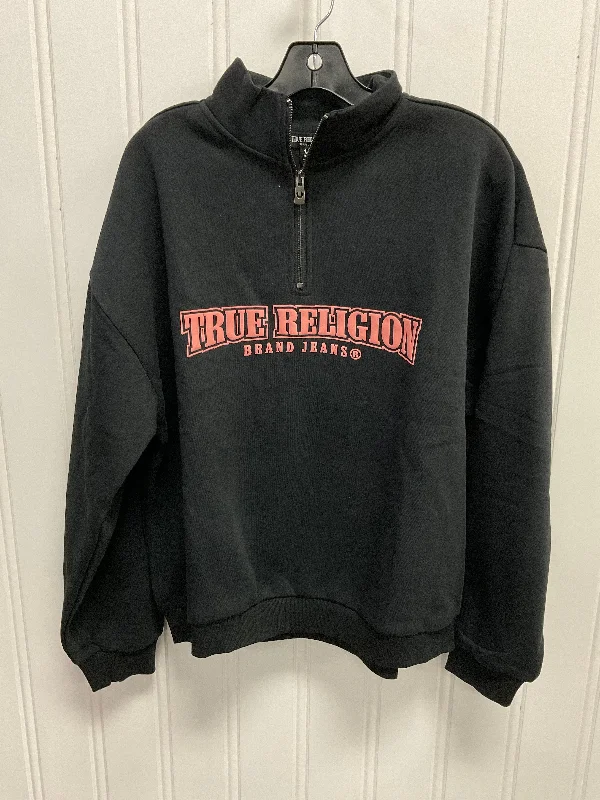 Sweatshirt Collar By True Religion In Black & Pink, Size:M Laid