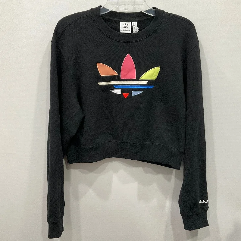 Sweatshirt Crewneck By Adidas In Black, Size: L Vintage Men's 1970S Disco