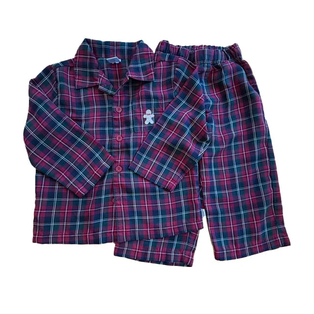 Janie and Jack Boys Red | Navy Plaid 2-piece Pajamas Refined Men's Hand