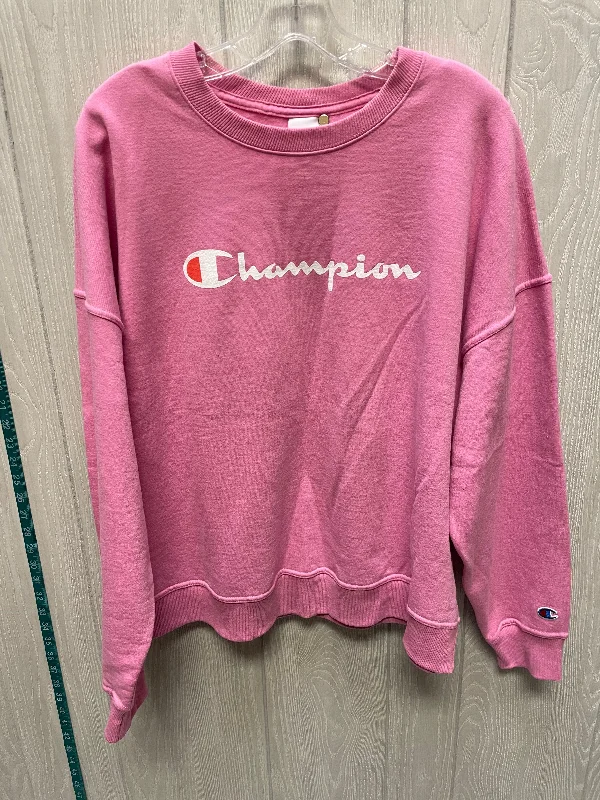 Sweatshirt Crewneck By Champion In Pink, Size: 2x Bold Men's Animal