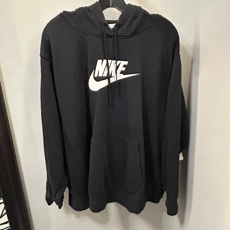 Athletic Sweatshirt Hoodie By Nike In Black & White, Size: 3x Beach