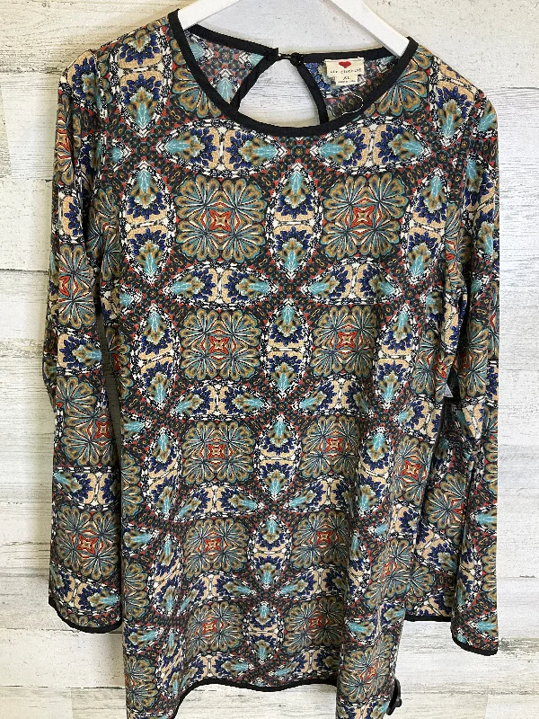 Tunic Long Sleeve By One Clothing In Multi-colored, Size: Xl Streetwear Style