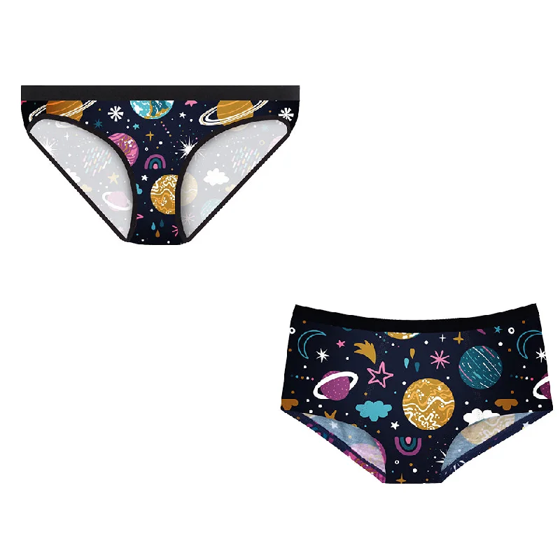 Matching Pairs Cheeky/Bikini - Planets Laid