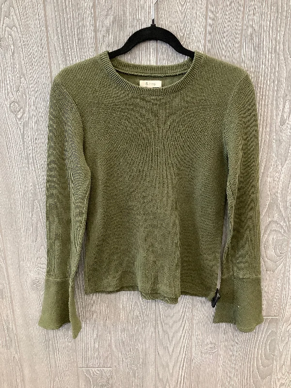 Top Long Sleeve By Madewell In Green, Size: M Gym