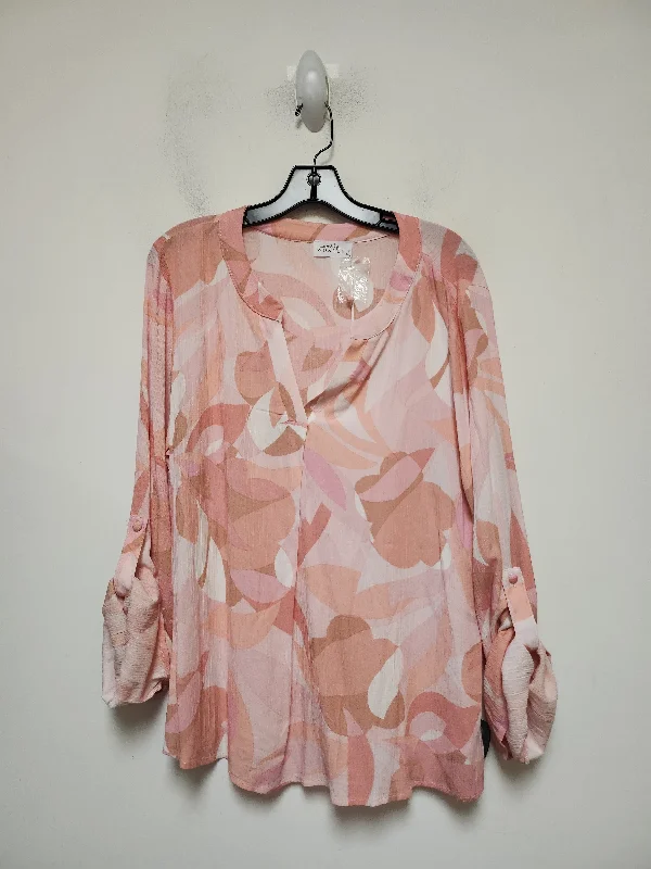 Top Long Sleeve By Clothes Mentor In Pink, Size: L Street