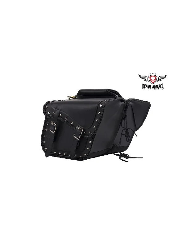 PVC Saddlebag With Studs 4065 Trendy Men's Bucket