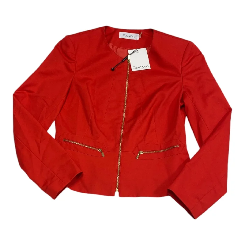 Blazer By Calvin Klein In Red, Size: 4 Organic