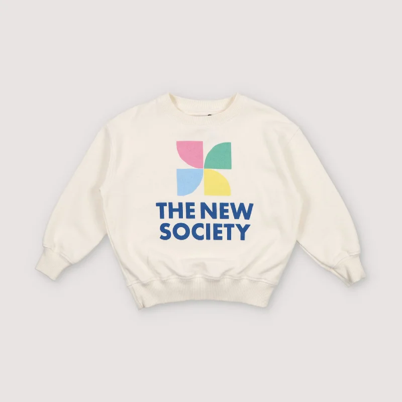 The New Society Mykonos Sweatshirt Coconut Modern Men's Geometric