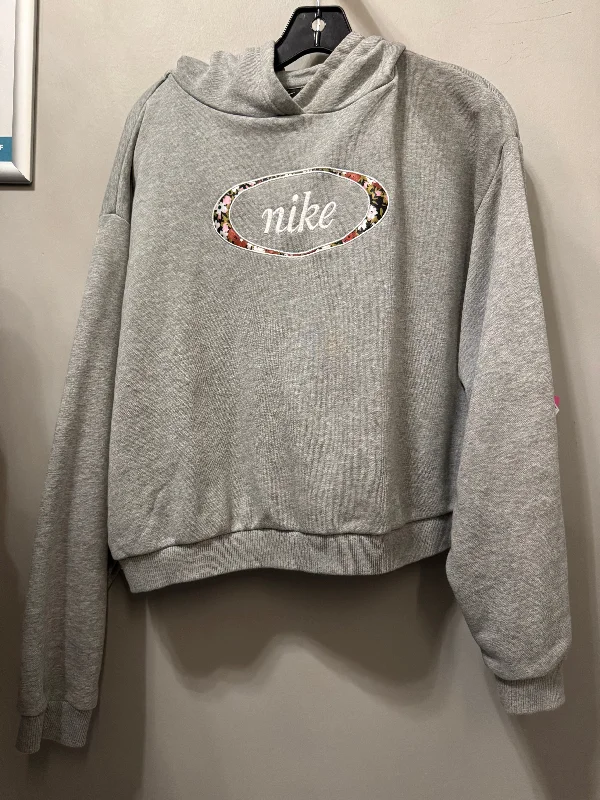 Athletic Sweatshirt Hoodie By Nike In Grey, Size: Xl Artistic Men's Hand